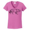Ladies Heavy Cotton™ 100% Cotton V-Neck T-Shirt Thumbnail
