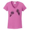 Ladies Heavy Cotton™ 100% Cotton V-Neck T-Shirt Thumbnail