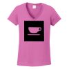 Ladies Heavy Cotton™ 100% Cotton V-Neck T-Shirt Thumbnail