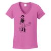 Ladies Heavy Cotton™ 100% Cotton V-Neck T-Shirt Thumbnail