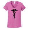Ladies Heavy Cotton™ 100% Cotton V-Neck T-Shirt Thumbnail