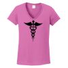 Ladies Heavy Cotton™ 100% Cotton V-Neck T-Shirt Thumbnail