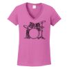 Ladies Heavy Cotton™ 100% Cotton V-Neck T-Shirt Thumbnail