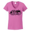 Ladies Heavy Cotton™ 100% Cotton V-Neck T-Shirt Thumbnail