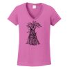 Ladies Heavy Cotton™ 100% Cotton V-Neck T-Shirt Thumbnail