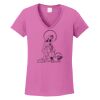 Ladies Heavy Cotton™ 100% Cotton V-Neck T-Shirt Thumbnail