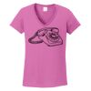 Ladies Heavy Cotton™ 100% Cotton V-Neck T-Shirt Thumbnail