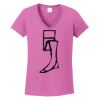 Ladies Heavy Cotton™ 100% Cotton V-Neck T-Shirt Thumbnail