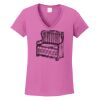 Ladies Heavy Cotton™ 100% Cotton V-Neck T-Shirt Thumbnail