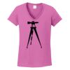 Ladies Heavy Cotton™ 100% Cotton V-Neck T-Shirt Thumbnail