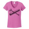 Ladies Heavy Cotton™ 100% Cotton V-Neck T-Shirt Thumbnail