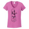Ladies Heavy Cotton™ 100% Cotton V-Neck T-Shirt Thumbnail