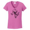 Ladies Heavy Cotton™ 100% Cotton V-Neck T-Shirt Thumbnail