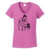 Ladies Heavy Cotton™ 100% Cotton V-Neck T-Shirt Thumbnail