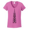 Ladies Heavy Cotton™ 100% Cotton V-Neck T-Shirt Thumbnail