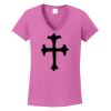 Ladies Heavy Cotton™ 100% Cotton V-Neck T-Shirt Thumbnail