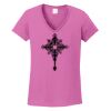 Ladies Heavy Cotton™ 100% Cotton V-Neck T-Shirt Thumbnail