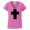 Ladies Heavy Cotton™ 100% Cotton V-Neck T-Shirt Thumbnail