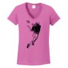 Ladies Heavy Cotton™ 100% Cotton V-Neck T-Shirt Thumbnail