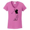 Ladies Heavy Cotton™ 100% Cotton V-Neck T-Shirt Thumbnail