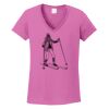 Ladies Heavy Cotton™ 100% Cotton V-Neck T-Shirt Thumbnail
