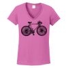 Ladies Heavy Cotton™ 100% Cotton V-Neck T-Shirt Thumbnail