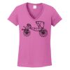 Ladies Heavy Cotton™ 100% Cotton V-Neck T-Shirt Thumbnail