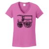 Ladies Heavy Cotton™ 100% Cotton V-Neck T-Shirt Thumbnail