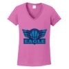Ladies Heavy Cotton™ 100% Cotton V-Neck T-Shirt Thumbnail