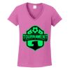 Ladies Heavy Cotton™ 100% Cotton V-Neck T-Shirt Thumbnail