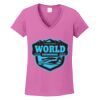Ladies Heavy Cotton™ 100% Cotton V-Neck T-Shirt Thumbnail