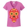 Ladies Heavy Cotton™ 100% Cotton V-Neck T-Shirt Thumbnail