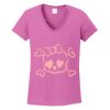 Ladies Heavy Cotton™ 100% Cotton V-Neck T-Shirt Thumbnail