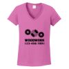 Ladies Heavy Cotton™ 100% Cotton V-Neck T-Shirt Thumbnail