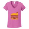 Ladies Heavy Cotton™ 100% Cotton V-Neck T-Shirt Thumbnail