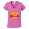 Ladies Heavy Cotton™ 100% Cotton V-Neck T-Shirt Thumbnail