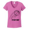 Ladies Heavy Cotton™ 100% Cotton V-Neck T-Shirt Thumbnail