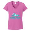 Ladies Heavy Cotton™ 100% Cotton V-Neck T-Shirt Thumbnail