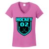 Ladies Heavy Cotton™ 100% Cotton V-Neck T-Shirt Thumbnail