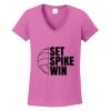 Ladies Heavy Cotton™ 100% Cotton V-Neck T-Shirt Thumbnail