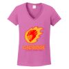 Ladies Heavy Cotton™ 100% Cotton V-Neck T-Shirt Thumbnail