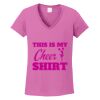 Ladies Heavy Cotton™ 100% Cotton V-Neck T-Shirt Thumbnail