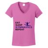 Ladies Heavy Cotton™ 100% Cotton V-Neck T-Shirt Thumbnail